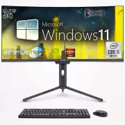 PC All IN One I5 10th Gen 34 " Win11 4gb 120gb Curved FHD Computer Work _