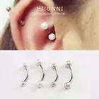 16g Pearl rook earring / Curved Barbells / snug helix daith cartilage earring