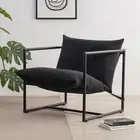 Zinus Aidan Sling Accent Chair / Metal Frame Armchair with Foam Cushion