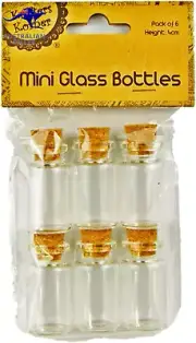 [18PCE] Mini Glass Bottles with Cork Lids, Decorative Mini Glass Bottles, Suita