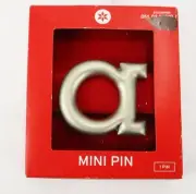 Letter A Silver Monogram Mini pin Holiday Stocking Xmas 1 1/2" Target Wondershop
