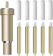CAREOR 5Pcs Premium Fine Point Cut Blade Deep Cut Blade and Housing Replacement Cutting Blade Compatible with Cricut Maker 3/Maker/Explore 3/Explore Air 2/Air/One/Venture (Gold)