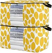 sanluoli 60L 2 Pack Under Bed Shoe Storage Organizer with Reinforced Handles, clear window Organization And Storage Bedroom Closet