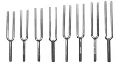 Steel Tuning Forks, Set of 8, C (256Hz) - C (512Hz)