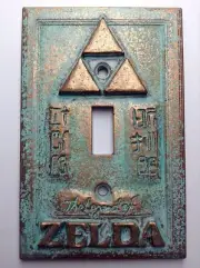Legend of Zelda Copper/Patina Light Switch Cover (Custom)