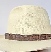 Genuine crocodile leather hat band fits all hats for man woman Australian made
