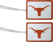 Siskiyou Sports NCAA Texas Longhorns Vinyl Luggage Tag, 2pk One Size, Team Colors