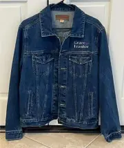 GRACE & FRANKIE - PORT AUTHORITY DENIM CREW JACKET - Size M - NEVER WORN!