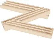 LOPUNER 3pcs Wooden Domino Racks for Mexican Train Displaying Stand for Domino Tiles Game Cards DIY Wooden Base with Non Slip Pads for Organized Play and Enhanced Gaming Experience