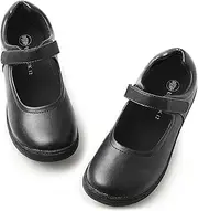 [festooning] Girls Mary Jane Shoes School Uniform Flats Cute Dress Shoes for Girls Wedding Back to School