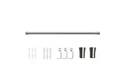 Marlow Curtain Rod Steel Set Extendable Silver
