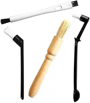 PRETYZOOM 4Pcs Long Handle Coffee Machine Cleaning Brush Gentle Bristles for Coffee Powder Removal and Easy to Use for Espresso and Pod Coffee Machines