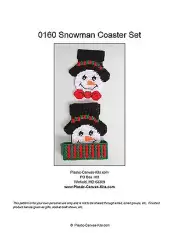 Snowman Coaster Set-Plastic Canvas Pattern or Kit