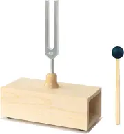 432 Hz Tuning Fork Paired with Elegant Wooden Resonator for Ultimate Meditation