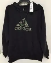 Adidas Essentials Camo Print Fleece Hoodie Men’s Size XL Black/Green New
