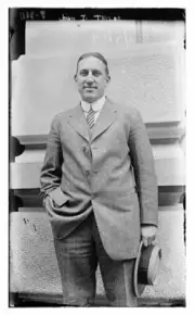 John I. Taylor holding hat c1900 Large Old Photo