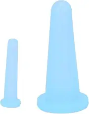 2 Pcs Cupping Set, Mini Silicone Face Cupping Set Vacuum Suction Massage Cups Anti Cellulite Cup Facial Cupping Set for Adults, Anti Wrinkle, Body and Face, Promotes Sleep Massage Tools (Blue)
