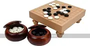 9 x 9 Go Table Set with 8mm Stones and Dark Bowls
