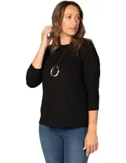 [Fella Hamilton] Day Camp 3/4 Sleeve Tee in Black