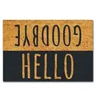Door Mat Creative Home Hello Goodbye Entrance Rug Mats Flannel Doormat