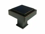 Lot of 10 Dark Oil Rubbed Bronze 1 1/8" Cabinet Square Knobs 30MM Pulls Modern
