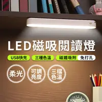 在飛比找PChome24h購物優惠-【JHS】二入組 USB充電式磁吸 LED閱讀燈 夜燈 檯燈