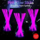 100 Pink Glow Sticks Bracelets Light Party Glowsticks Glow in the dark Toys Ligh