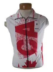 NWT K-Swiss Canada Mens Cycling Triathlon Wind Vest S White MSRP$75