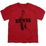 Elvis Presley Jamming Kids Youth T Shirt Licensed The King Rock Music Tee Red