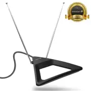 Indoor Rabbit Ear HDTV Antenna Table Wall Adjustable Dipole for 4K TV UHF VHF