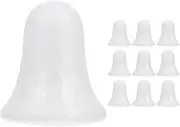 Xmas Foams Bells Decorations Set 10pcs Unfinished Foams Bells Craft Foams Bell Models for Handmade Teen Artworks