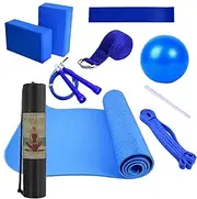 Yoga Kits for Home Workout,Yoga Workout Mat with Carrying Bag | Includes Latex Resistance Band and Stretching Band, Portable Exercise Equipment