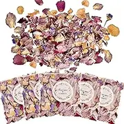 20 Pack Biodegradable Confetti, Dried Flower Petals,Biodegradable Flower Petals,Wedding Send-Off Ideas for Wedding Proposal Party Valentine's Day Decor Flower Girls (Purple Rose & Lavender)