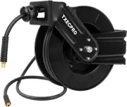Retractable Air Hose Reel, 3/8 in X 50 FT Hybrid Air Hose Max 300 PSI, Air Compr