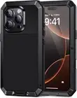 For iPhone 16 15 14 13 12 11 Pro Max Heavy Duty Metal Case with Screen Protector