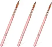 3-Piece Acrylic Nail Brush Set, Precision Tips for Smooth Acrylic Powder Application & Nail Art