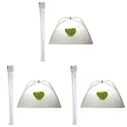 3x Appetito Home Kitchen Jumbo Nylon Net Foldable Food Cover/Protector White