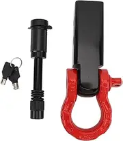 Brilluxa Shackle Hitch Receiver, 2 Inch Tow Hitch with 5 8in Lock Pin, 3 4in D Shackle for Vehicle Recovery, 45,000 Lbs Break Strength