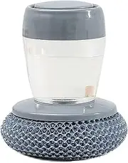 Dish Brush,Scrub Brush with Detergent Dispenser, Dish Brush or Soap Dispenser for Dish Sink Pan Pot Washing and Cleaning (PET Ball Brush Style)
