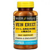 Mason Natural, Vein Erect with L-Arginine & Maca, 80 Capsules