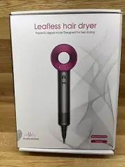 Advanced High Speed Hair Dryer (Leafless) 5 Nozzles & Wall Stand Gold Color