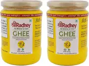 SHREE RADHEY A2 Bilona Gir Cow Ghee | 500 ML X 2 | Traditional Bilona Method ...