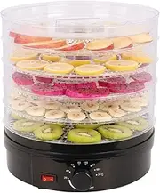 YOPOWER Multi-layer Electric Food Dehydrator | 5-Layer Removable Tray Fruit Dryer | Adjustable Temperature Dryer Machine Oven | Quickly Makes Healthy Dried Fruit Snacks Black