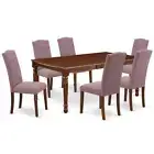 Dining Room Set Mahogany, DOCE7-MAH-10