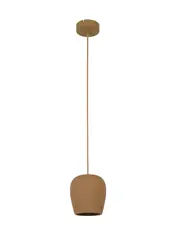Fjord 1 Light Small Drop Pendant in Clay Gypsum