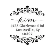 CUSTOM-CHRISTMAS-WEDDING-ROUND RETURN ADDRESS SELF INK STAMP - GIFT IDEA -01