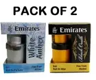 WHITE AMBER + BLACK OUDH Emirate Roll On Attar ittar 6 ml ( PACK OF 2 )