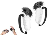 2pcs Controller Grips Protector Cover VR Touch Protector Accessories Compatible with Meta Quest 3-White