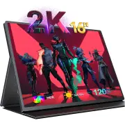 UPERFECT UPlays C02 16 Inch 2K 2560*1600 16:10 100%sRGB 500Cd/m² 120Hz Type C Portable Computer Monitor Gaming Display S