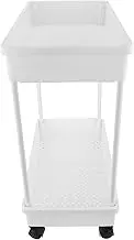 DOITOOL Rolling Storage Cart with Lockable Wheels Stylish Bathroom Organizer for Towels Cosmetics and Art Supplies Versatile Home Storage